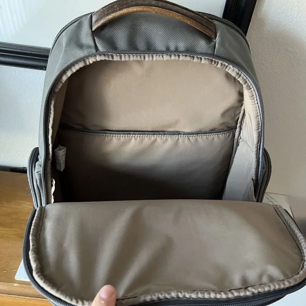 Briggs & Riley @Work Medium Cargo Backpack Grey Brown